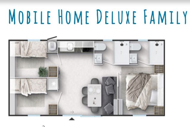 Mobilné domčeky ZATON HOLIDAY RESORT - M.home 4(+1) DELUXE FAMILY