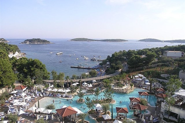 Hotel AMFORA - Chorvátsko, Ostrov Hvar - Hvar, Hotel Amfora - pohľad zhora