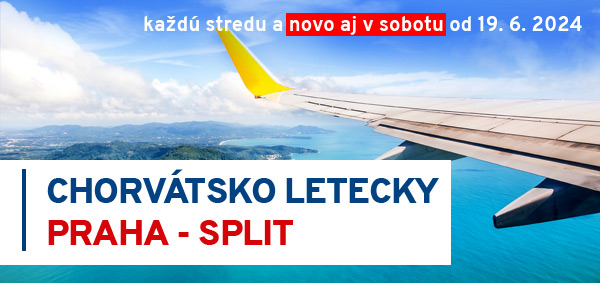 Chorvátsko letecky Praha-Split-Praha